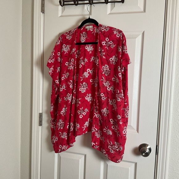 Loft Floral Red Kimono size xS/s - Picture 2 of 6